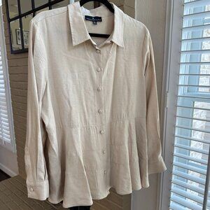 Tuckernuck Pommander Place Tan Ashlen Blouse